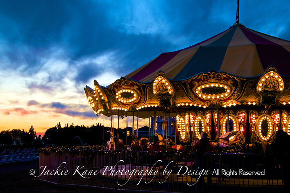 Carousel at Twilight (Cape May, NJ Christmas 2013) - $65. matted